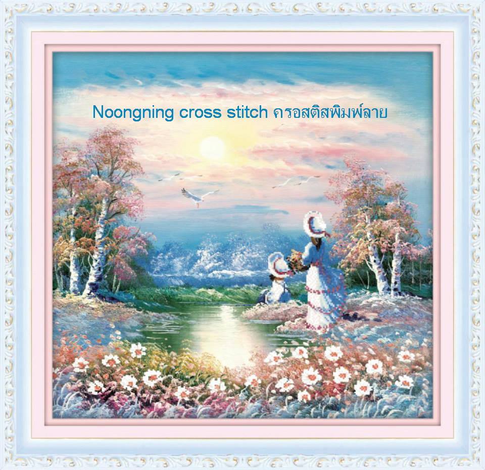 ร้าน noogningcrosstitch ครอสติสพิมพ์ลาย จำหน่ายชุดปักครอสติส ครอสติสคริสตรัล DiamondPainting DIYง่ายๆ765 รูปที่ 1