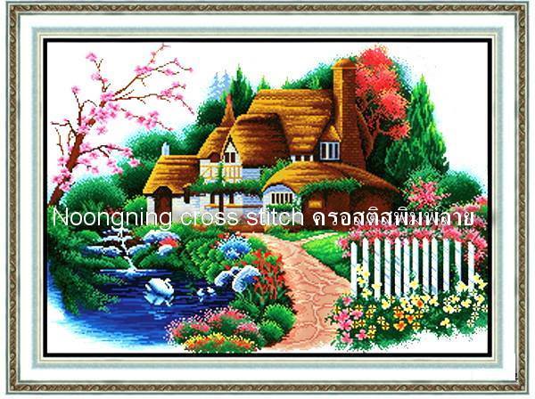 ร้าน noogningcrosstitch ครอสติสพิมพ์ลาย จำหน่ายชุดปักครอสติส ครอสติสคริสตรัล DiamondPainting DIYง่ายๆ813 รูปที่ 1