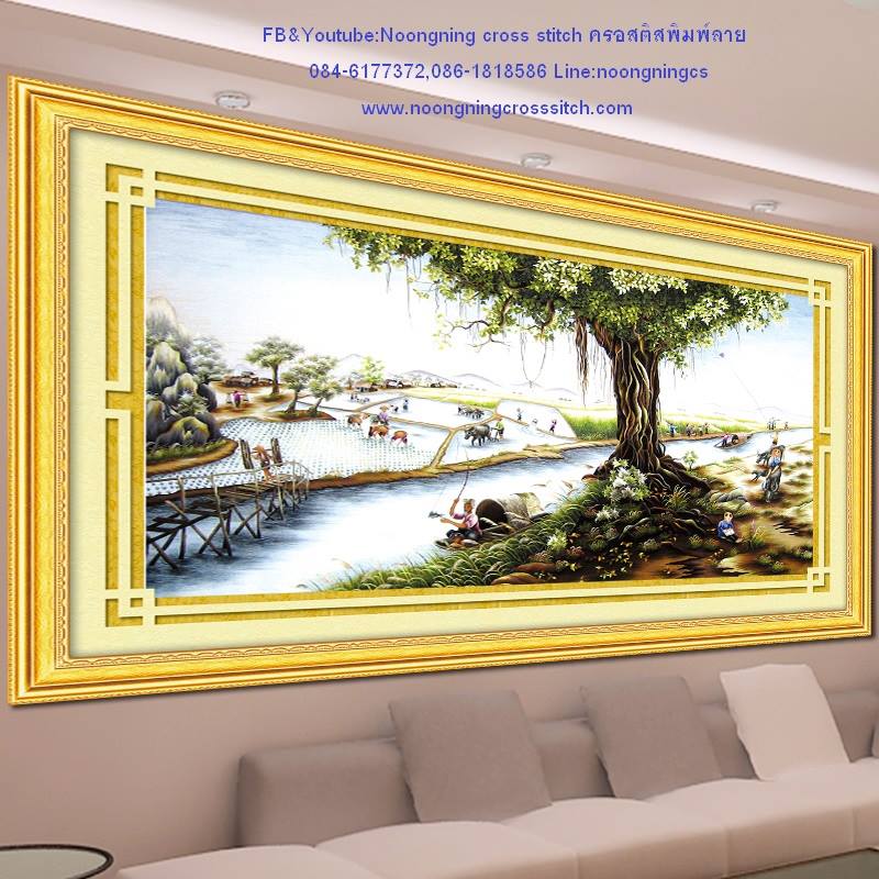 ร้าน noogningcrosstitch ครอสติสพิมพ์ลาย จำหน่ายชุดปักครอสติส ครอสติสคริสตรัล DiamondPainting DIYง่ายๆ849 รูปที่ 1