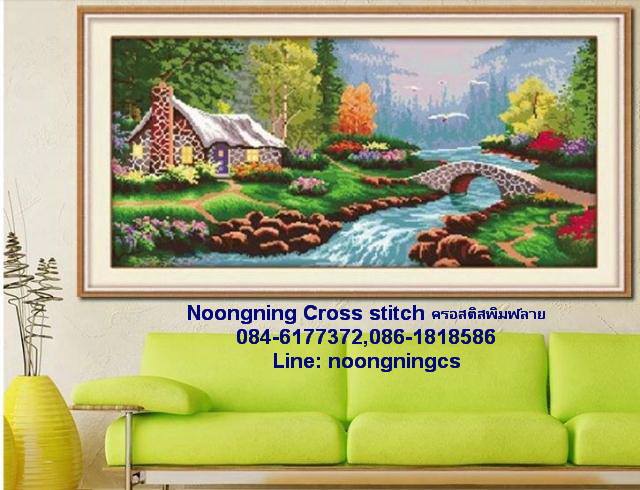 ร้าน noogningcrosstitch ครอสติสพิมพ์ลาย จำหน่ายชุดปักครอสติส ครอสติสคริสตรัล DiamondPainting DIYง่ายๆ814 รูปที่ 1