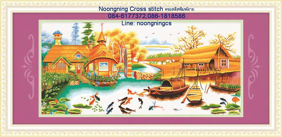 ร้าน noogningcrosstitch ครอสติสพิมพ์ลาย จำหน่ายชุดปักครอสติส ครอสติสคริสตรัล DiamondPainting DIYง่ายๆ821 รูปที่ 1