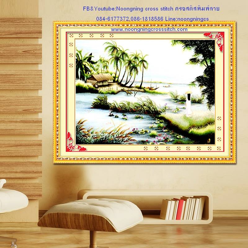 ร้าน noogningcrosstitch ครอสติสพิมพ์ลาย จำหน่ายชุดปักครอสติส ครอสติสคริสตรัล DiamondPainting DIYง่ายๆ844 รูปที่ 1