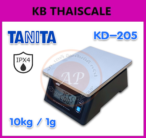 เครื่องชั่งดิจิตอลแบบตั้งโต๊ะ กันน้ำ 10kg ยี่ห้อ TANITA รุ่น KD-205  รูปที่ 1