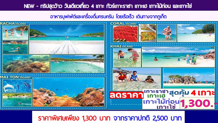 ทัวร์เกาะราชา+เฮ+ไม้ท่อน+ไข่ เรือเร็ว รูปที่ 1