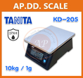 เครื่องชั่งดิจิตอลตั้งโต๊ะ กันน้ำ 10kg ยี่ห้อ TANITA รุ่น KD-205 ราคาพิเศษ