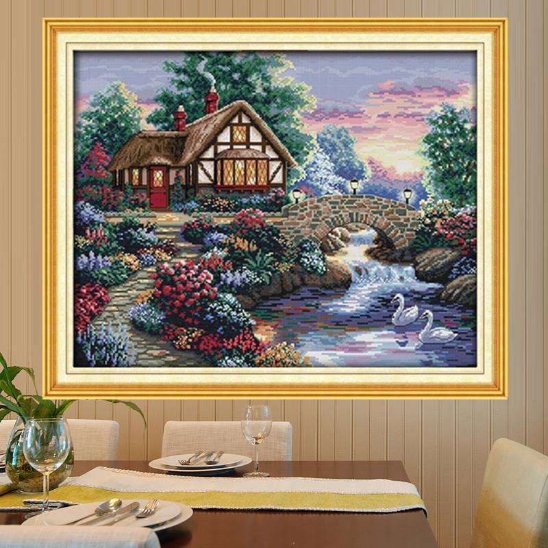 ร้าน noogningcrosstitch ครอสติสพิมพ์ลาย จำหน่ายชุดปักครอสติส ครอสติสคริสตรัล DiamondPainting DIYง่ายๆ931 รูปที่ 1