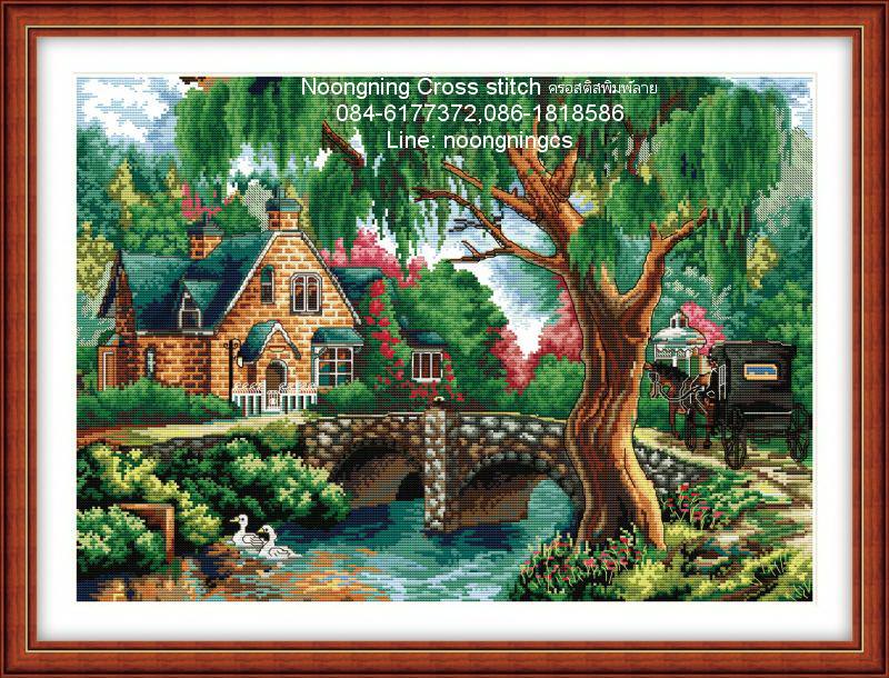 ร้าน noogningcrosstitch ครอสติสพิมพ์ลาย จำหน่ายชุดปักครอสติส ครอสติสคริสตรัล DiamondPainting DIYง่ายๆ941 รูปที่ 1