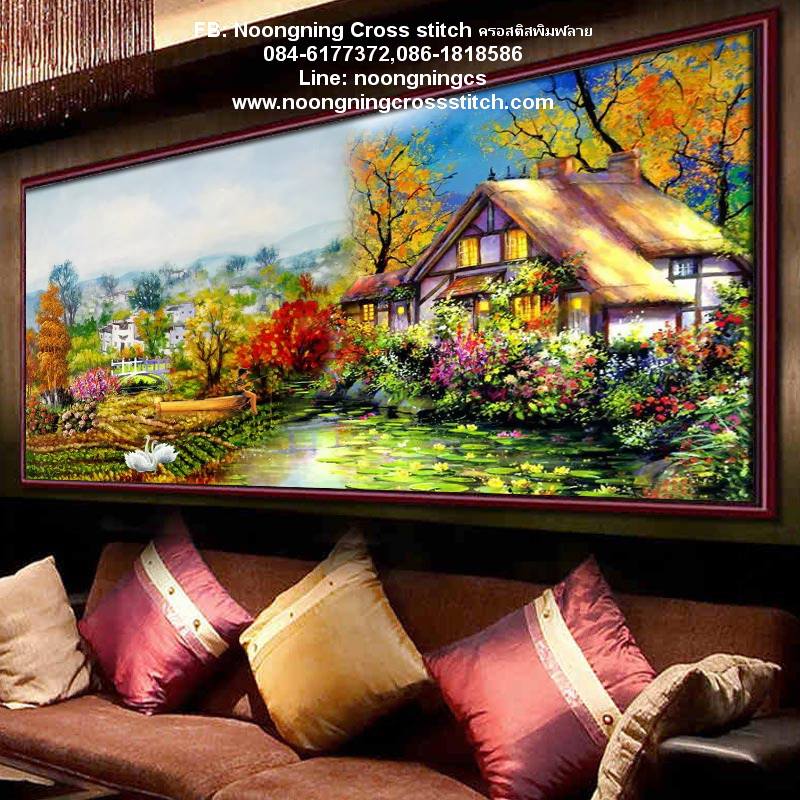 ร้าน noogningcrosstitch ครอสติสพิมพ์ลาย จำหน่ายชุดปักครอสติส ครอสติสคริสตรัล DiamondPainting DIYง่ายๆ875 รูปที่ 1