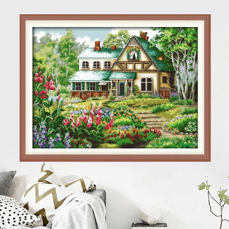 ร้าน noogningcrosstitch ครอสติสพิมพ์ลาย จำหน่ายชุดปักครอสติส ครอสติสคริสตรัล DiamondPainting DIYง่ายๆ967 รูปที่ 1