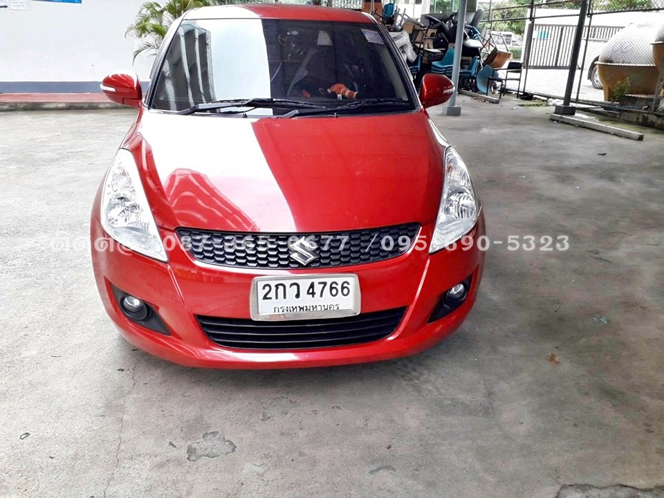 รถบ้านมือเดียว Suzuki Swift GLX Eco Car รุ่น Top ปี13 สีแดง สภาพนางฟ้า ไมล์ 23,000 กุญแจอัจฉริยะ กล้องมองท้าย รูปที่ 1