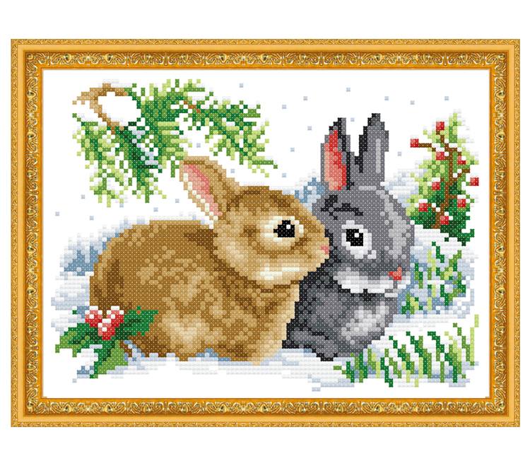 ร้าน noogningcrosstitch ครอสติสพิมพ์ลาย จำหน่ายชุดปักครอสติส ครอสติสคริสตรัล DiamondPainting DIYง่ายๆ1657 รูปที่ 1