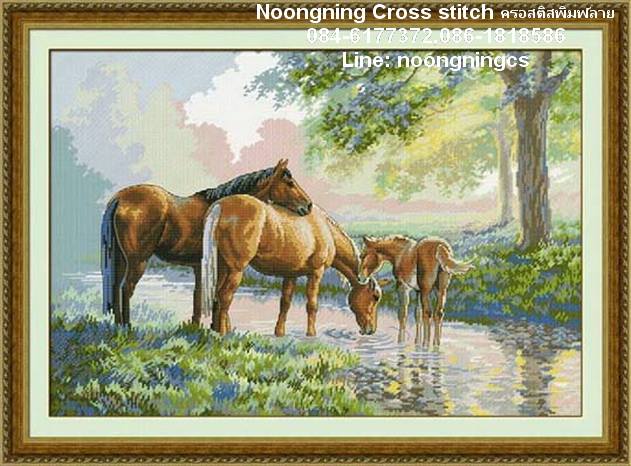 ร้าน noogningcrosstitch ครอสติสพิมพ์ลาย จำหน่ายชุดปักครอสติส ครอสติสคริสตรัล DiamondPainting DIYง่ายๆ1705 รูปที่ 1