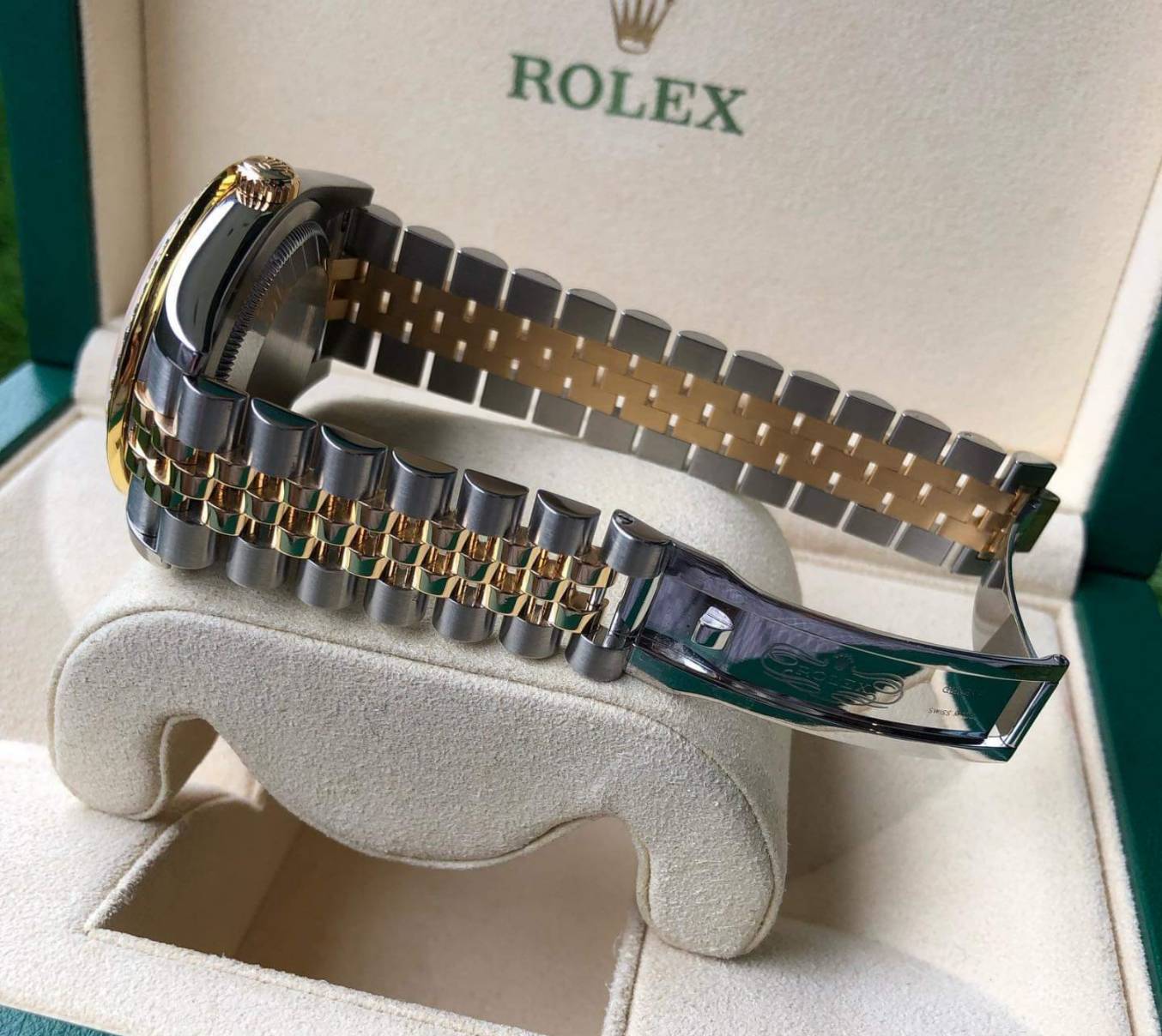 Rolex Datejust steel Black Pearl  หน้ามุขดำ เพชรใน ขอบเพชรนอกของแท้ประกอบสวิสแท้ รูปที่ 3