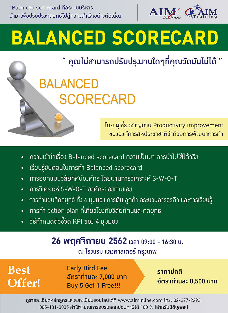 Balanced Scorecard รูปที่ 1