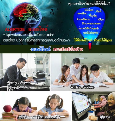 Alertideอเลอไทด์ อาหารเสริม ฟื้นฟูความจำ บำรุงสมอง แก้ปัญหา สมาธิสั้น จำยาก ลืมง่าย รูปที่ 4