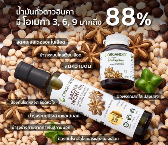 ORGANOID Omega 3 6 9 จากน้ำมันถั่วดาวอินคาสกัดเย็น ราคาส่ง ถูกที่สุด จัดส่งฟรี รูปที่ 3