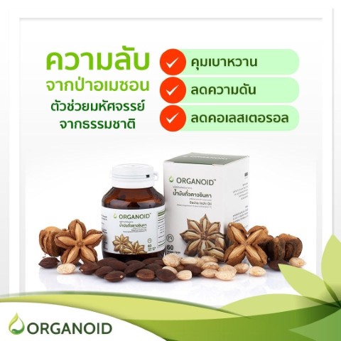 ORGANOID Omega 3 6 9 จากน้ำมันถั่วดาวอินคาสกัดเย็น ราคาส่ง ถูกที่สุด จัดส่งฟรี รูปที่ 1