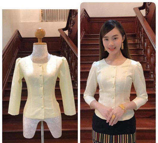 จำหน่ายเสื้อไหมลาว จากเวียงจันทร์โดยตรง ของแท้ 100% รูปที่ 3