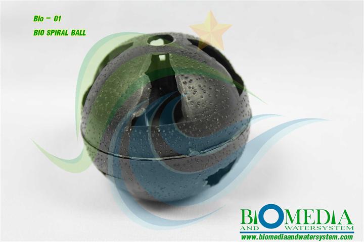 BIO SPIRAL BALL  ไบโอมีเดียบอล  คอนโดจุลินทรีย์ มีเดียลูกบอล 0863771698 ไบโอมีเดีย ตัวกลางทางชีวะภาพ บำบัดน้ำเสีย สื่อกลางชีวะภาพ ใช้สำหรับงานกรอง และใช้ในระบบบำบัดน้ำเสีย รูปที่ 1