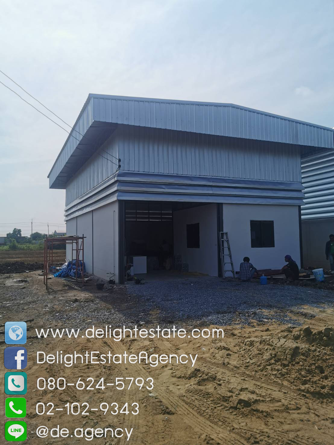DE419 ให้เช่าโกดังพร้อมออฟฟิศ 100 ตรม. ย่านคลังเซเว่นบางบัวทอง ถนนบางบัวทอง-สุพรรณบุรี ลาดหลุมแก้ว ปทุมธานี รูปที่ 4