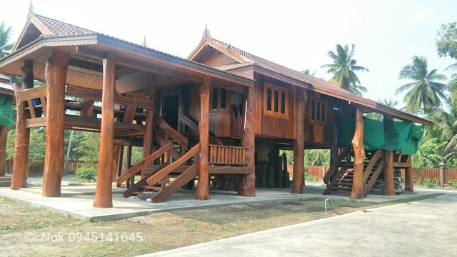 ขายบ้านไม้ทรงไทย สวยมาก ต.บ้านปรก อ.เมืองสมุทรสงคราม ขายขาดทุน รูปที่ 1