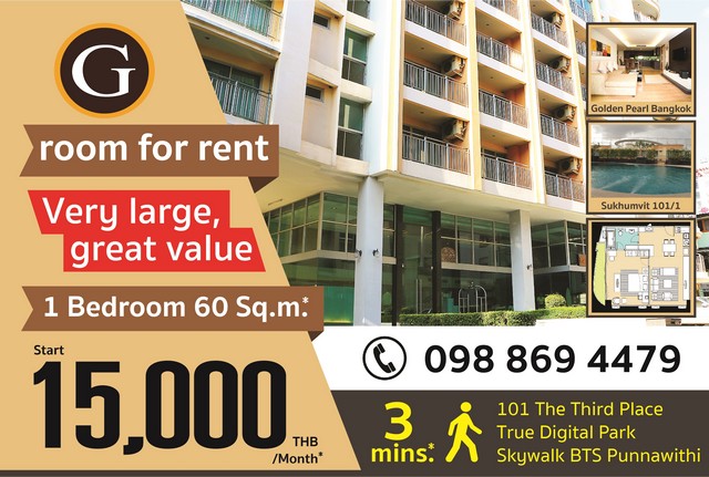 Room for rent…Ready to move in!!  Near BTS Punnawithi Station รูปที่ 1