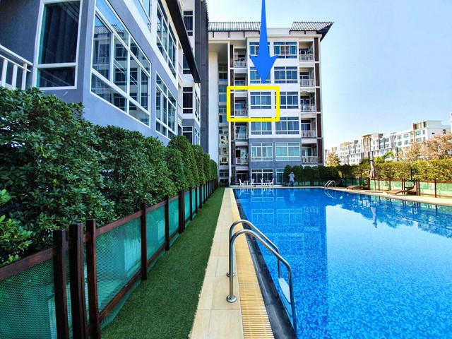 ขาย my hip condo ชั้น 3 ขนาด 41 ตรม เฟอร์นิเจอร์ครบ วิวสระว่ายน้ำ ใกล้เซ็นทรัลเฟส เชียงใหม่  รูปที่ 1