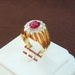 รูปย่อ สินค้าใหม่ แหวนผู้ชาย แหวนทับทิมล้อมเพชรสวิส ตัวเรือนทองแท้ มีใบรับประกันจากทางร้าน รูปที่4