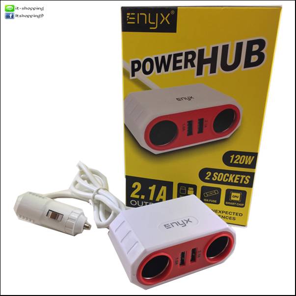 ตัวเพิ่มช่องจุดบุหรี่และที่ชาร์จในรถ 2 ช่องUSB รูปที่ 5