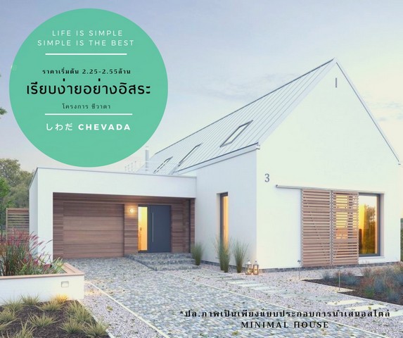 ขายบ้านใกล้เมืองเชียงใหม่ สไตล์ minimal house พื้นที่ 76 ตรว มี 2 TYPE สันกำแพง เชียงใหม่ รูปที่ 1