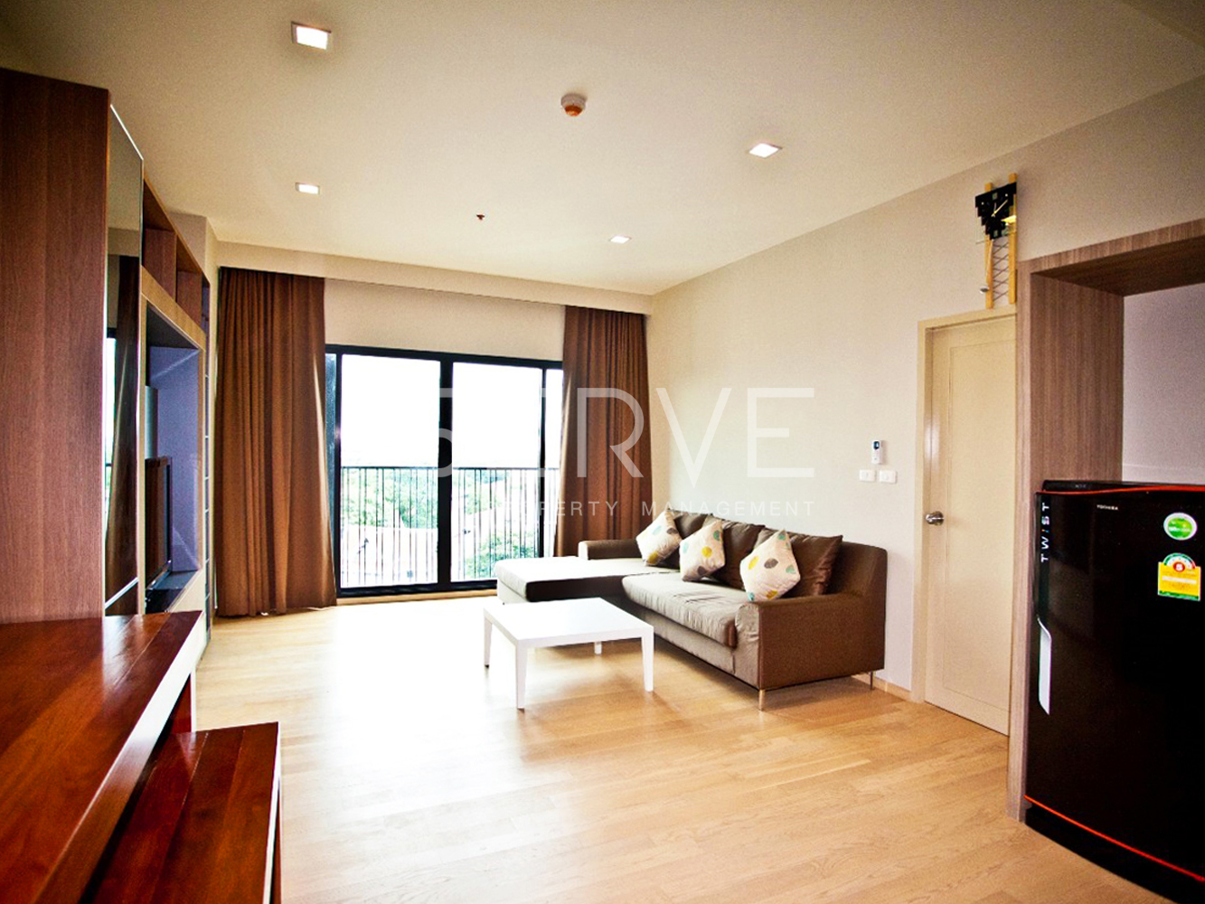 ให้เช่าคอนโด 1 นอนราคาดี ห้องโปร่งสบายตาที่ Noble Reveal ติด BTS เอกมัย  51.2 Sqm  43 K รูปที่ 1