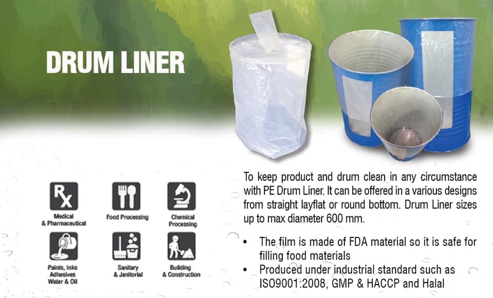 Drum Liner ถุงพลาสติกสำหรับรองของเหลวในถัง รูปที่ 1