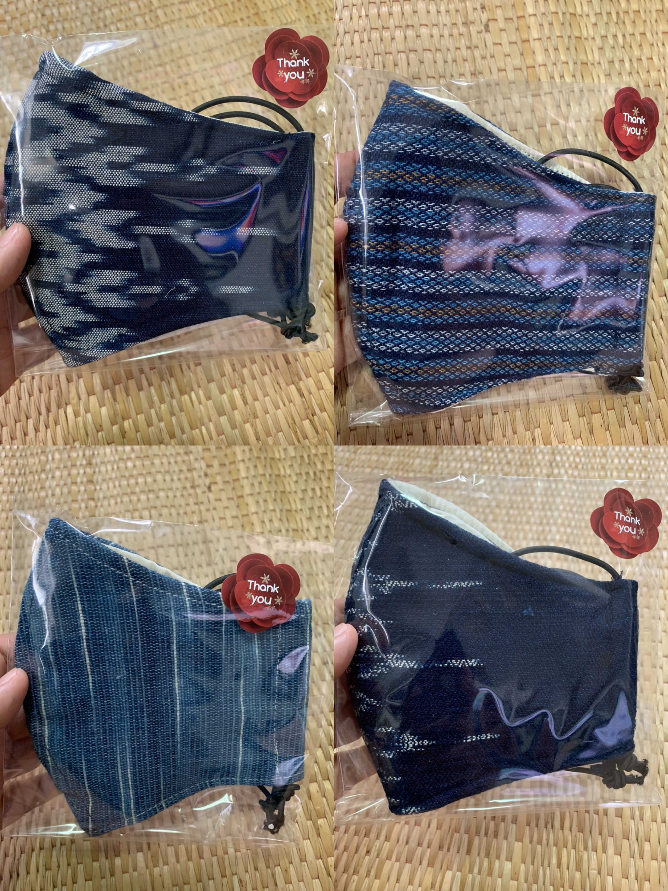 มาแล้วจ้าหน้ากากผ้าครามทอจากผ้าฝ้าย 100% 69 บาท รูปที่ 3