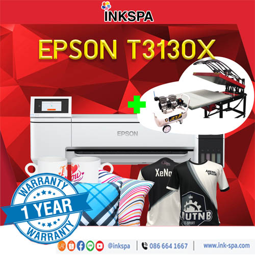 EPSON T3130X  พร้อมเครื่องสกรีนรีดร้อนรุ่นใหม่ ขนาด 70×90 CM. เครื่องพิมพ์เสื้อ เครื่องพิมพ์ผ้า เครื่องสกรีนผ้า เครื่องพิมพ์ซับ รูปที่ 5