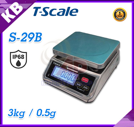 เครื่องชั่งกันน้ำ เครื่องชั่งตั้งโต๊ะ  พิกัด 3-15kg ยี่ห้อ T-SCALE รุ่น S-29B ราคาประหยัด รูปที่ 1