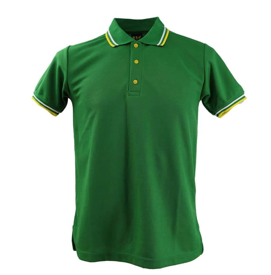เสื้อโปโล เขียวเข้มขลิบเขียวอ่อน มีทรง ชาย-หญิง พร้อมส่ง รูปที่ 3