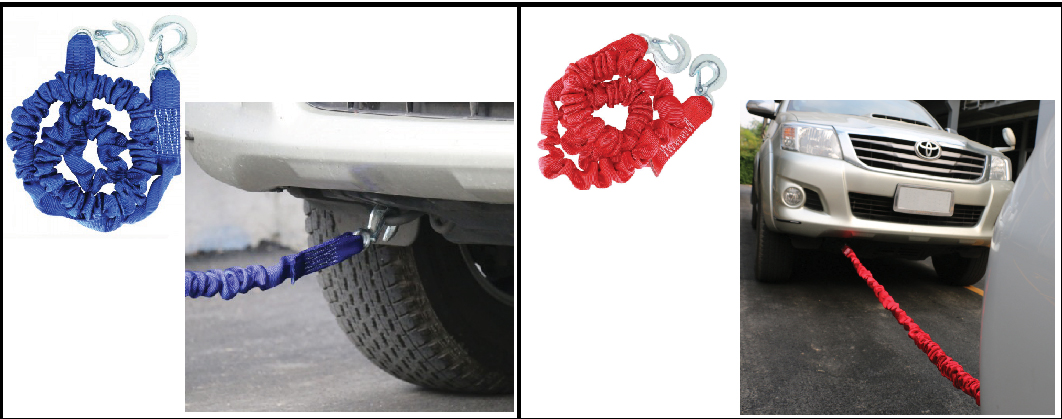 ขาย สายลากจูงพร้อมตะขอเหล็ก (TOWING ELASTIC) รูปที่ 1