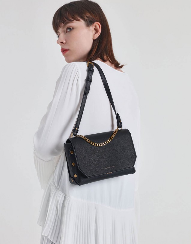 Charles & Keith CHAIN HANDLE SHOULDER BAG  รูปที่ 1