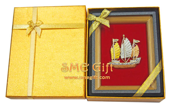 เรือสำเภา หมูทอง มังกรทอง กรอบรูป ของขวัญ ของชำร่วย ของที่ระลึก รูปที่ 1