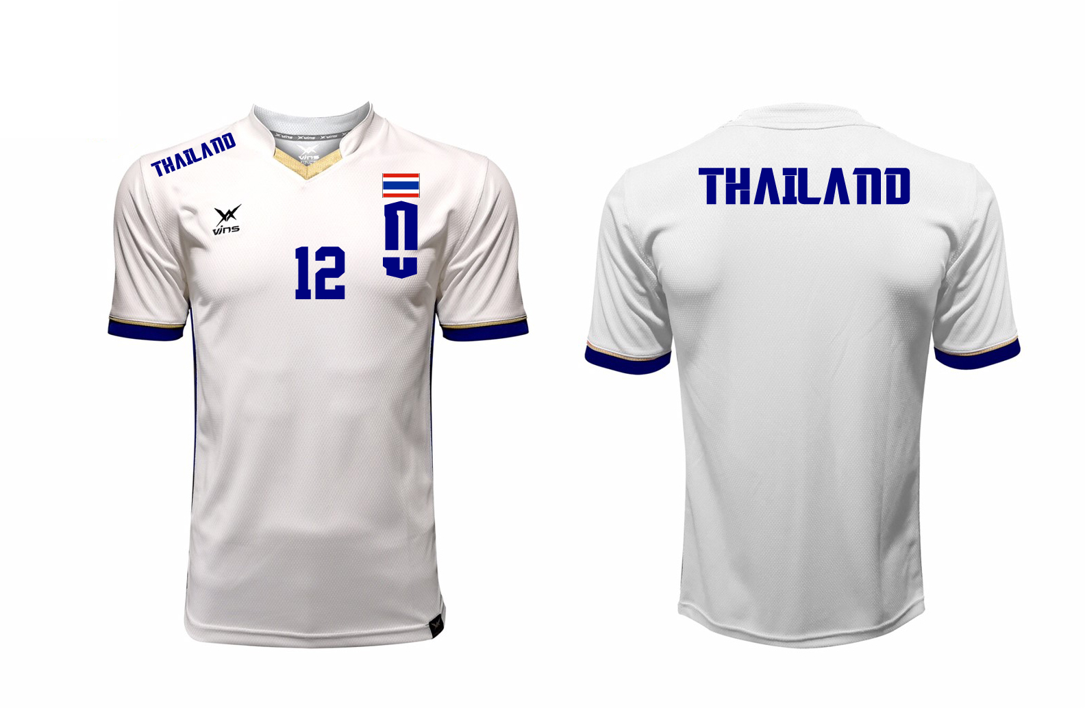 เสื้อเชียร์ไทย รุ่นเสื้อกู VINS รหัส AV-1902 สีขาว รูปที่ 1