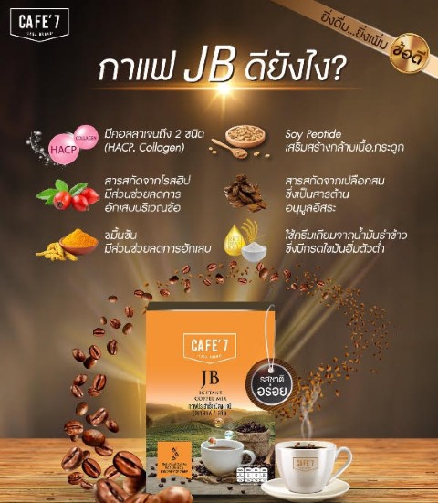 CAFE' 7 LEGA BRAND กาแฟลดไขมัน Lock หุ่น  ดักจับแป้งและไขมัน ลดความอยากอาหาร รูปที่ 5