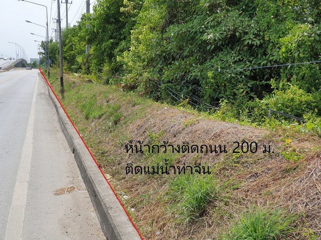 ขายที่ดิน 52 ไร่ 341 ตรว. ติดแม่น้ำท่าจีน ติดถนนบรมราชชนนี กว้าง 200 ม. ด้านข้างติดแม่น้ำท่าจีน  รูปที่ 1