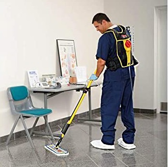 Rubbermaid FloW  Flat mop Finish kit  ชุดอุปกรณ์ถูกพื้นแบบฉีดพร้อมกระเป๋าเป้สำหรับบรรจุน้ำยาทำความสะอาด รูปที่ 2