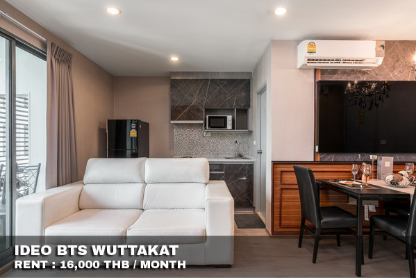 (เช่า) FOR RENT IDEO BTS WUTTAKAT / 2 beds 1 bath / 45 Sqm. 16,000 CLOSE BTS WUTTAKAT รูปที่ 1