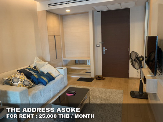 (เช่า) FOR RENT THE ADDRESS ASOKE / 1 bedroom / 45 Sqm. 25,000 CLOSE MRT PETCHABURI รูปที่ 1