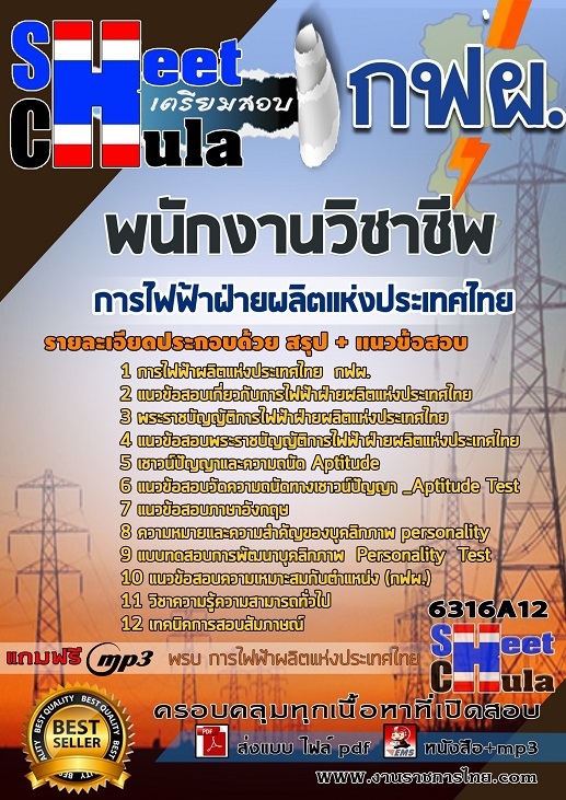 แนวข้อสอบพนักงานวิชาชีพ การไฟฟ้าฝ่ายผลิตแห่งประเทศไทย (กฟผ) รูปที่ 1