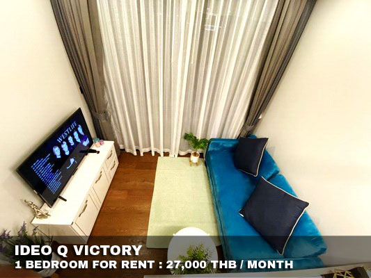 (เช่า) FOR RENT IDEO Q VICTORY / 1 bedroom / 35 Sqm. 27,000 CLOSE BTS VICTORY MONUMENT รูปที่ 1