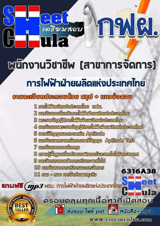 แนวข้อสอบพนักงานวิชาชีพ (สาขาการจัดการ) การไฟฟ้าฝ่ายผลิตแห่งประเทศไทย (กฟผ) รูปที่ 1