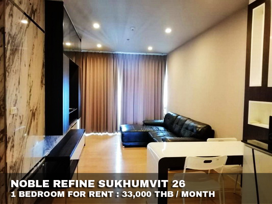 (เช่า) FOR RENT NOBLE REFINE SUKHUMVIT 26 / 1 bedroom / 52 Sqm. 33,000 CLOSE BTS PHOMPONG รูปที่ 1