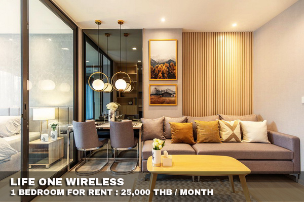 (เช่า) FOR RENT LIFE ONE WIRELESS / 1 bedroom / 35 Sqm. 25,000 CLOSE BTS PLOENCHIT รูปที่ 1